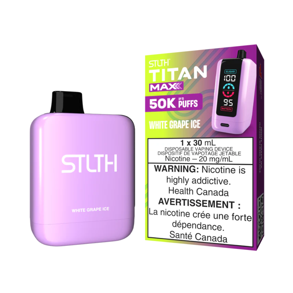 STLTH  Titan Max Disposable Vape - White Grape Ice | STLTH | Same-day GTA vape delivery