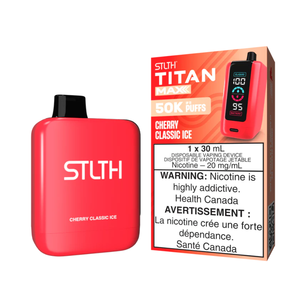 STLTH  Titan Max Disposable Vape - Cherry Classic Ice | STLTH | Same-day GTA vape delivery