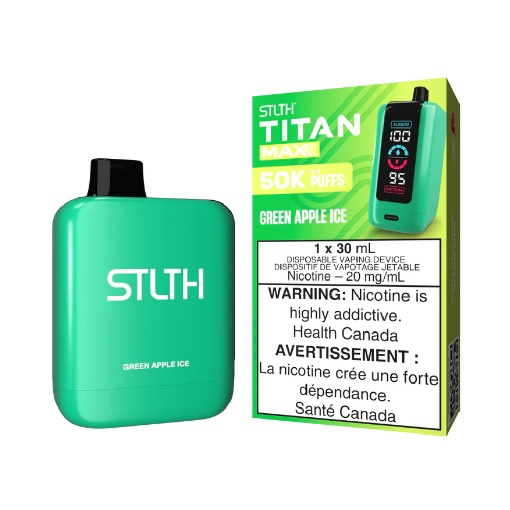 STLTH  Titan Max Disposable Vape - Green Apple Ice | STLTH | Same-day GTA vape delivery
