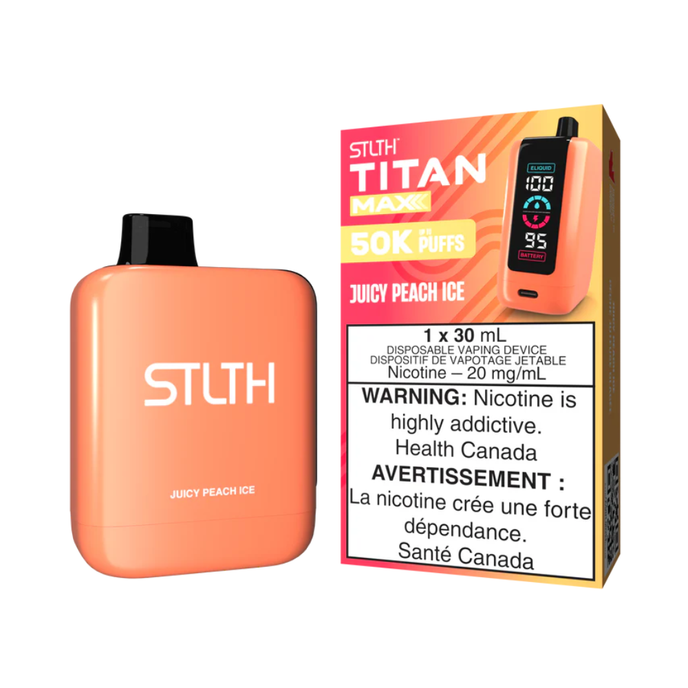 STLTH  Titan Max Disposable Vape - Juicy Peach Ice | STLTH | Same-day GTA vape delivery