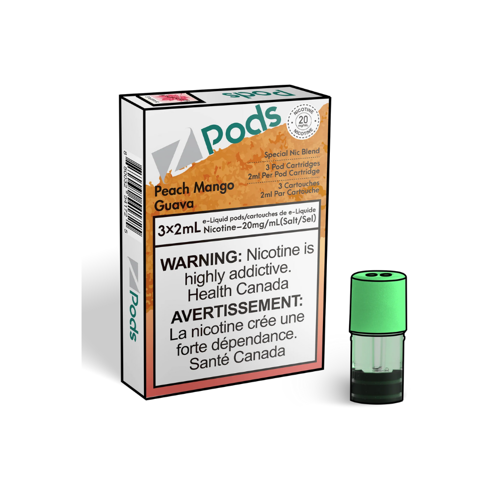 Z Pods 3 x 2mL Pods 400 Puffs - Mango Peach Guava Ice | Z PODS | Same-day GTA vape delivery