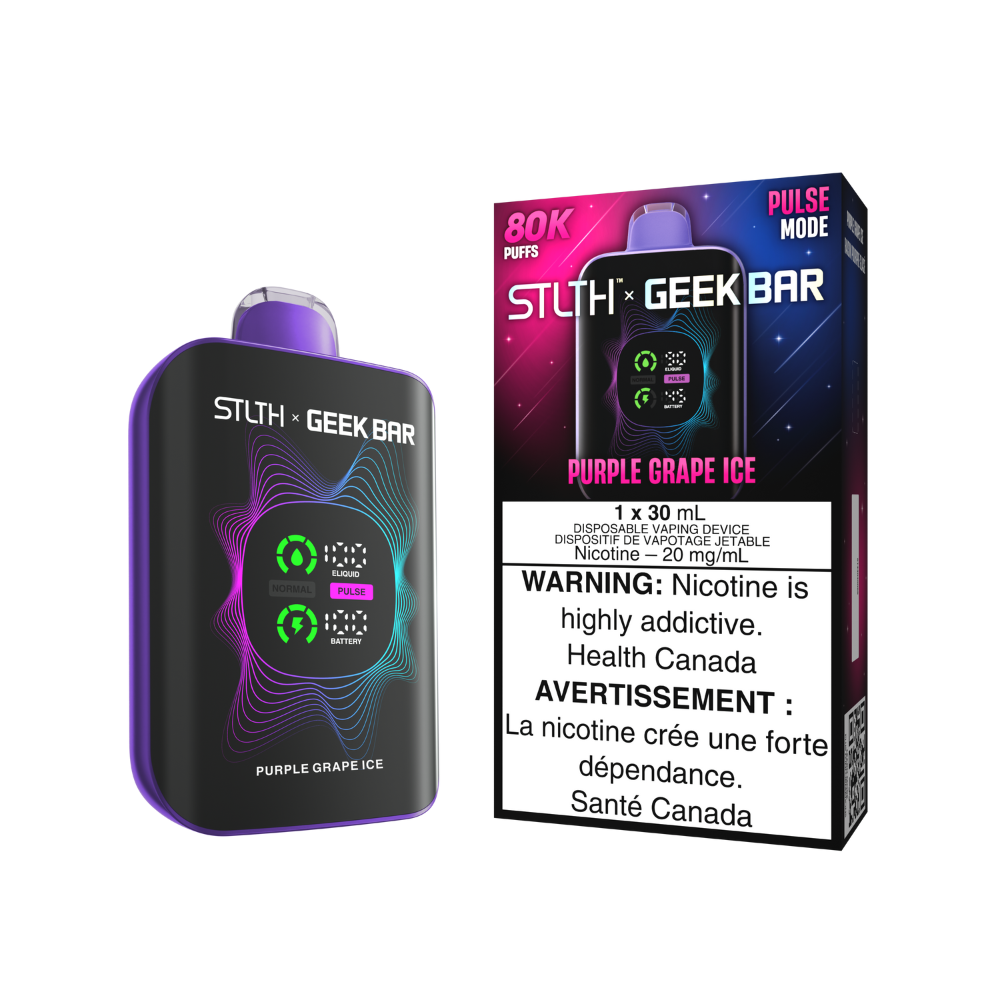 Stlth x Geek Bar 80K  Disposable vape - Purple Grape Ice | Stlth x Geek Bar | Same-day GTA vape delivery