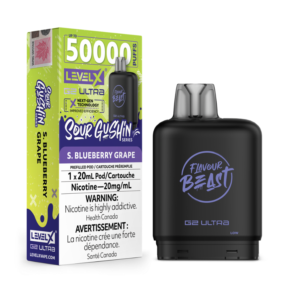 Flavour Beast Level X G2 Ultra Sour Gushin Vape Pod - 50K - 20mL