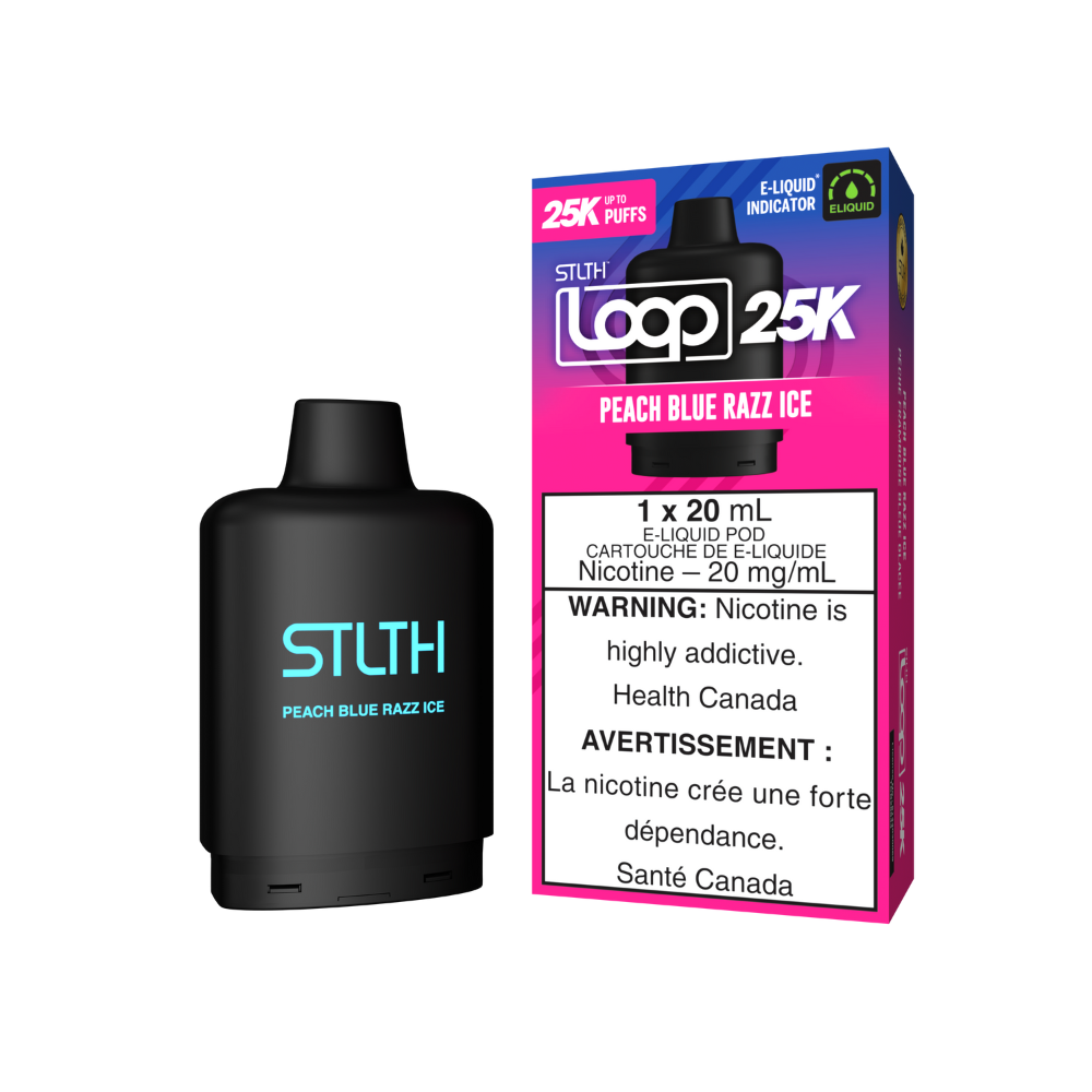 STLTH 25k Loop Pre-filled Vape Pod - Peach Blue Razz Ice | STLTH | Same-day GTA vape delivery