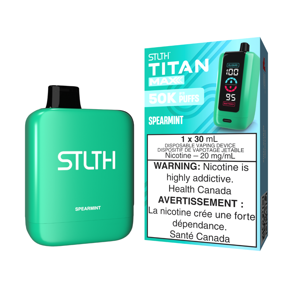STLTH Titan Max Disposable Vape - Spearmint | STLTH | Same-day GTA vape delivery