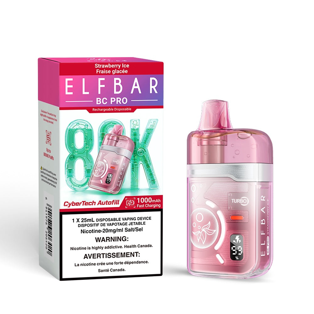 Elf Bar BC Pro 80K Disposable Vape - Strawberry Ice | Elf Bar | Same-day GTA vape delivery