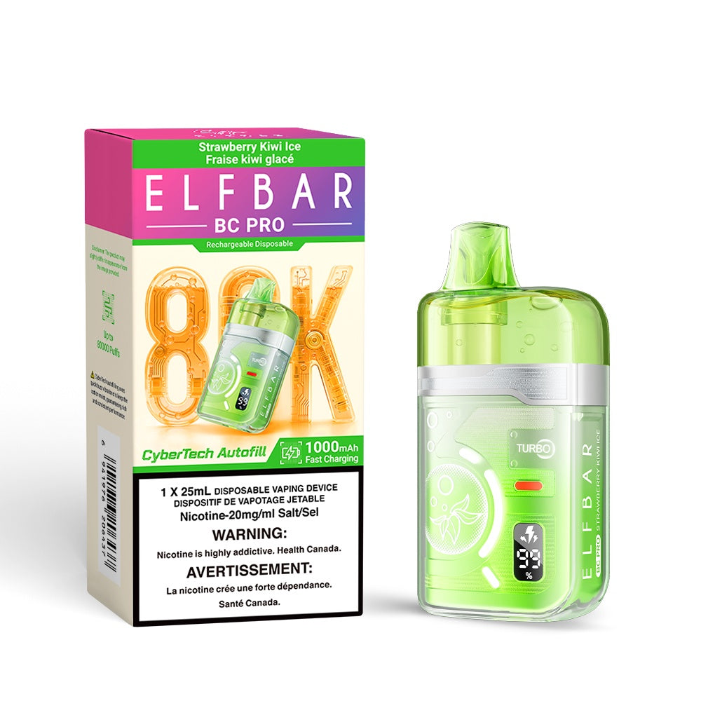 Elf Bar BC Pro 80K Disposable Vape - Strawberry Kiwi Ice | Elf Bar | Same-day GTA vape delivery