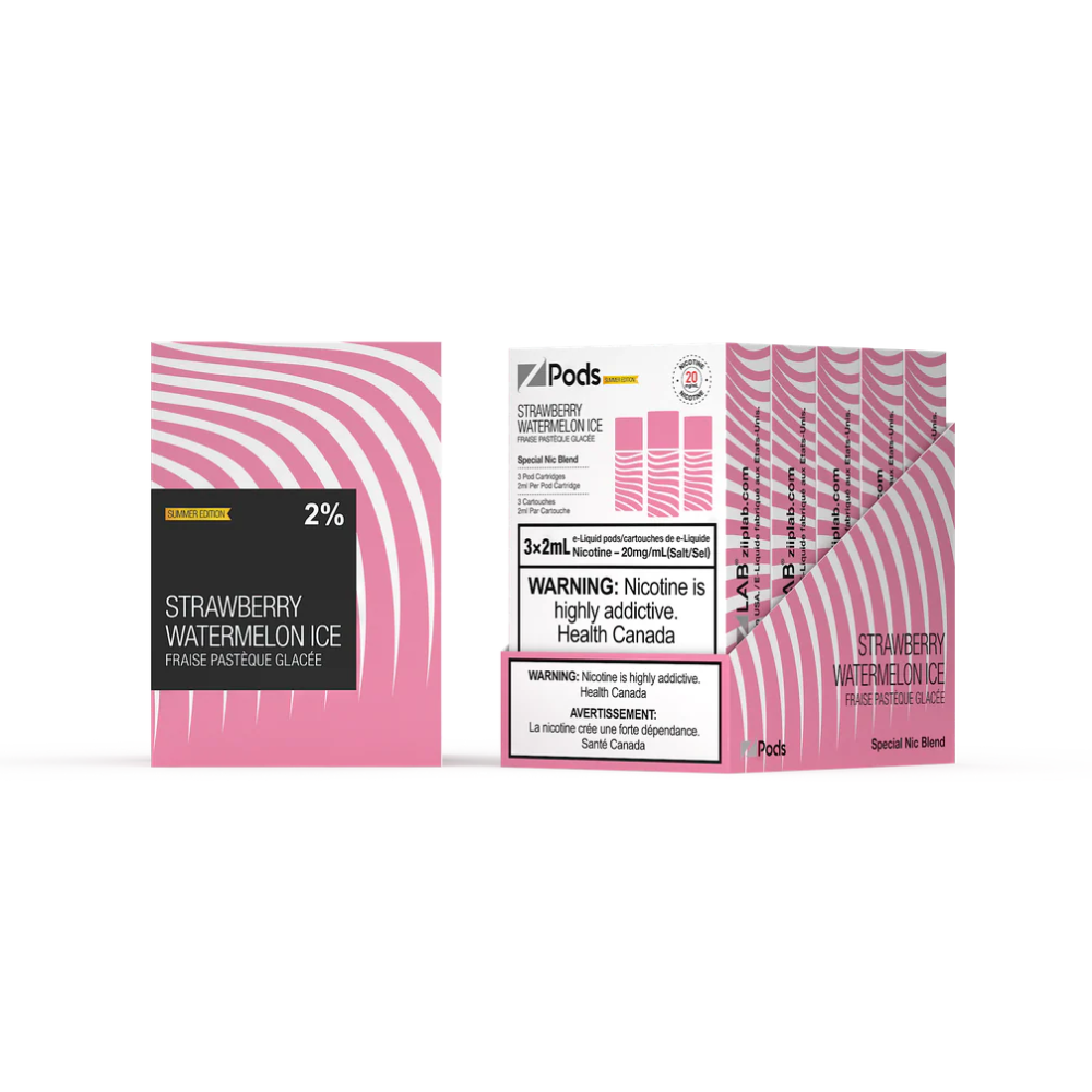 Z Pods 3 x 2mL Pods 400 Puffs - Strawberry Watermelon Ice | Z PODS | Same-day GTA vape delivery