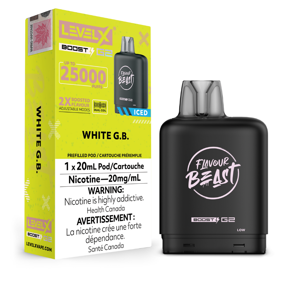 Level X Flavour Beast Boost G2 - White G.B | Level X FB Boost G2 | Same-day GTA vape delivery