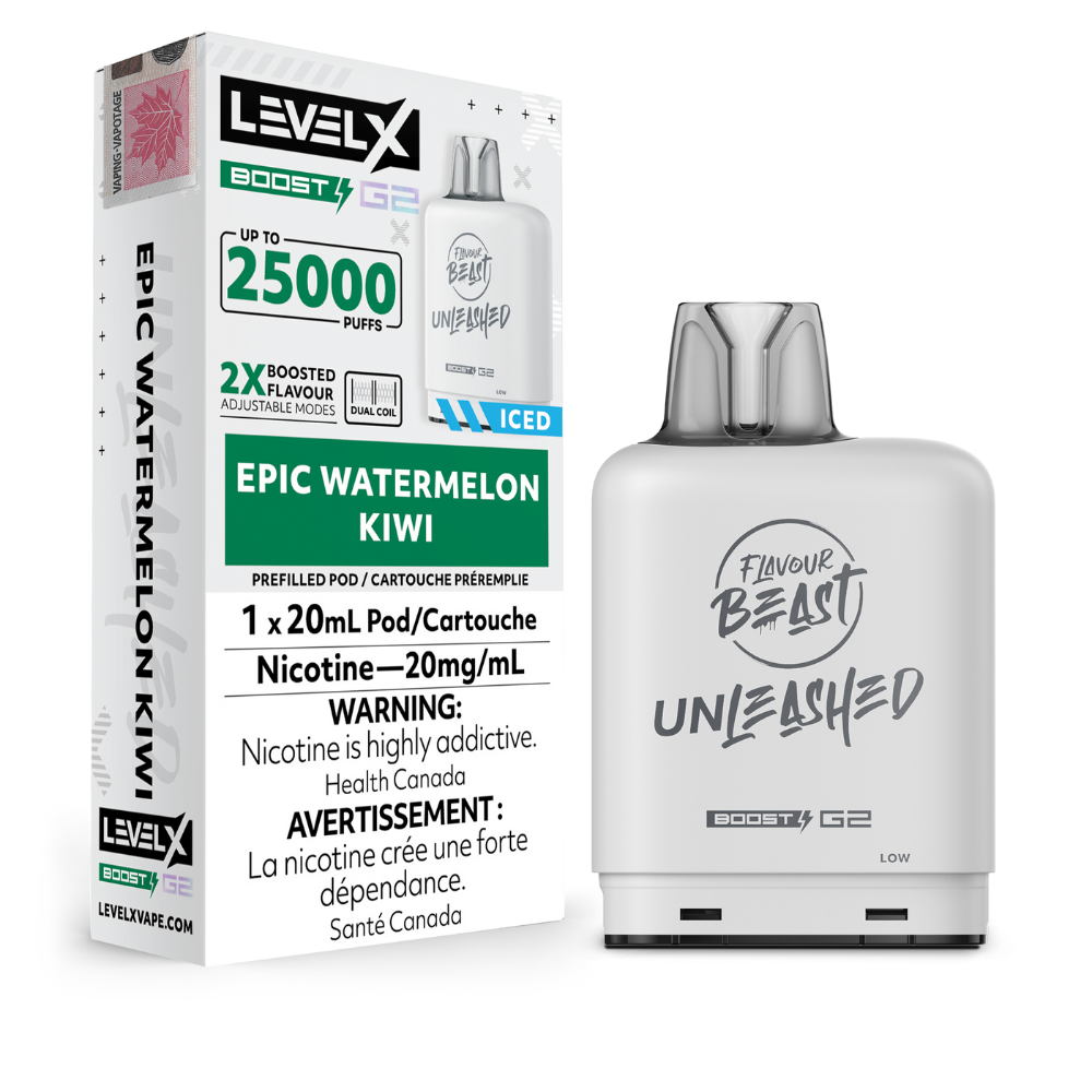 Level X Flavour Beast Unleashed Boost G2 - Epic Watermelon Kiwi | Level X FB Unleashed Boost G2 | Same-day GTA vape delivery