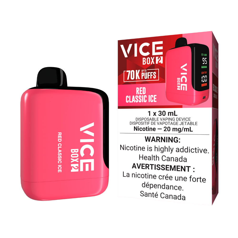 Vice Box 2 Disposable Vape - Red Classic Ice | VICE | Same-day GTA vape delivery