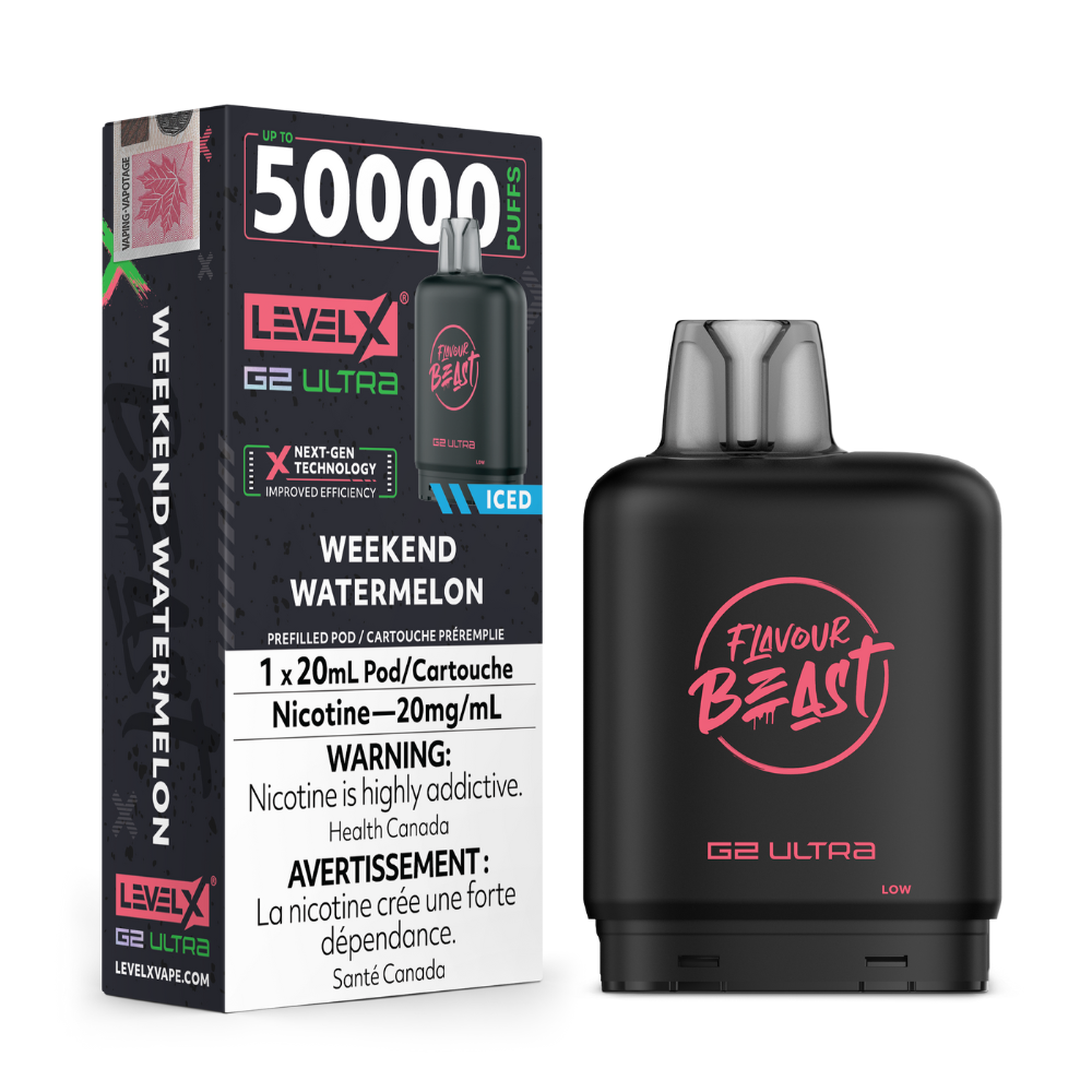 Flavour Beast Level X G2 Ultra - Weekend Watermelon | Level x FB G2 Ultra | Same-day GTA vape delivery