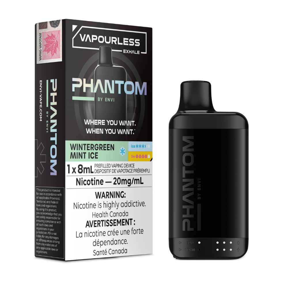 Phantom by Envi Disposable Exhale Vapourless - Wintergreen Mint Ice | Envi | Same-day GTA vape delivery