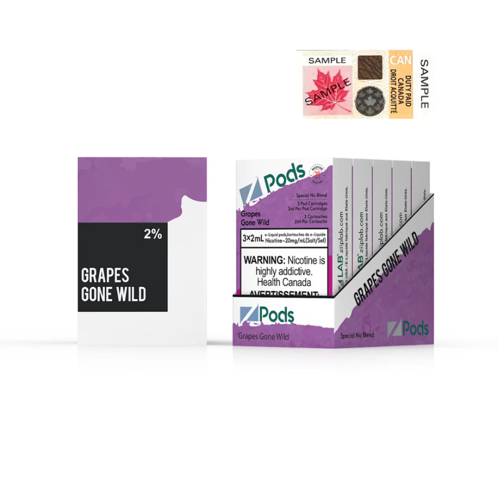 Z Pods 3 x 2mL Pods 400 Puffs - Grapes Gone Wild