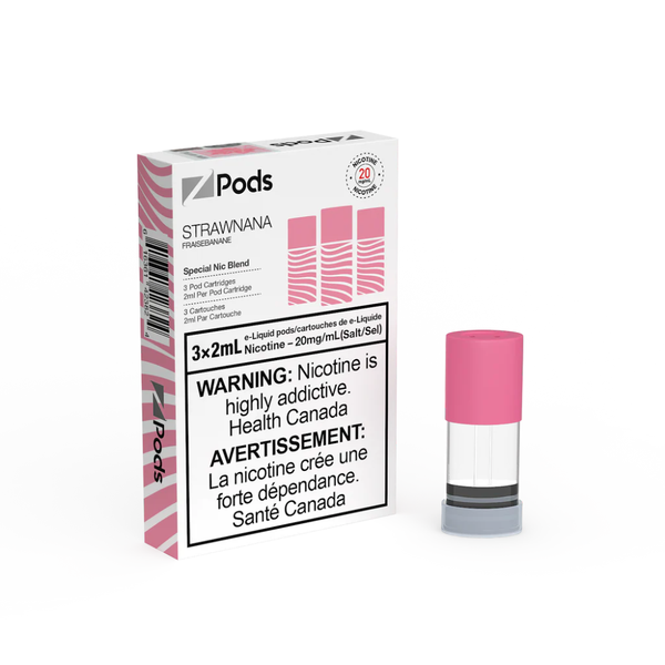 Z Pods 3 x 2mL Pods 400 Puffs - Strawnana