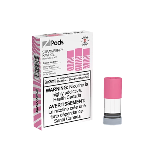 Z Pods 3 x 2mL Pods 400 Puffs - Strawberry Kiwi Ice