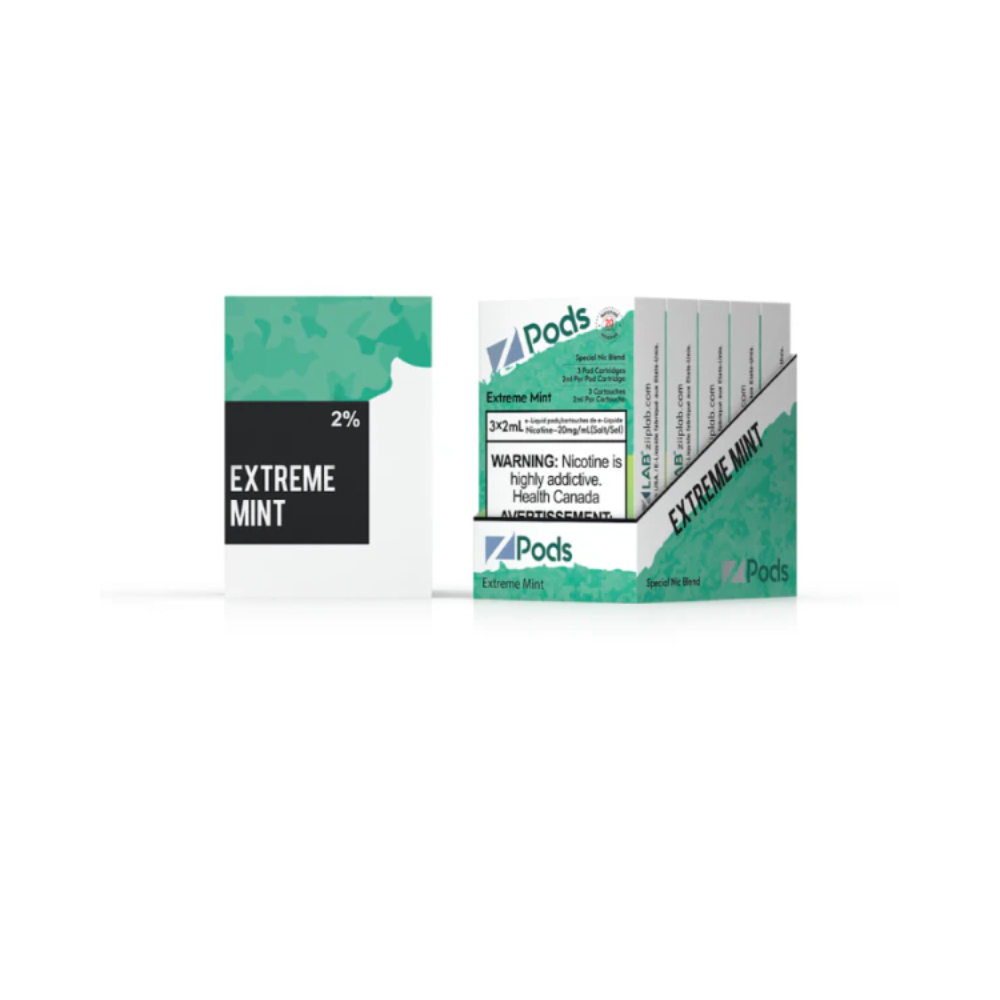 Z Pods 3 x 2mL Pods 400 Puffs - Extreme Mint | Z Pods | Same-day GTA vape delivery