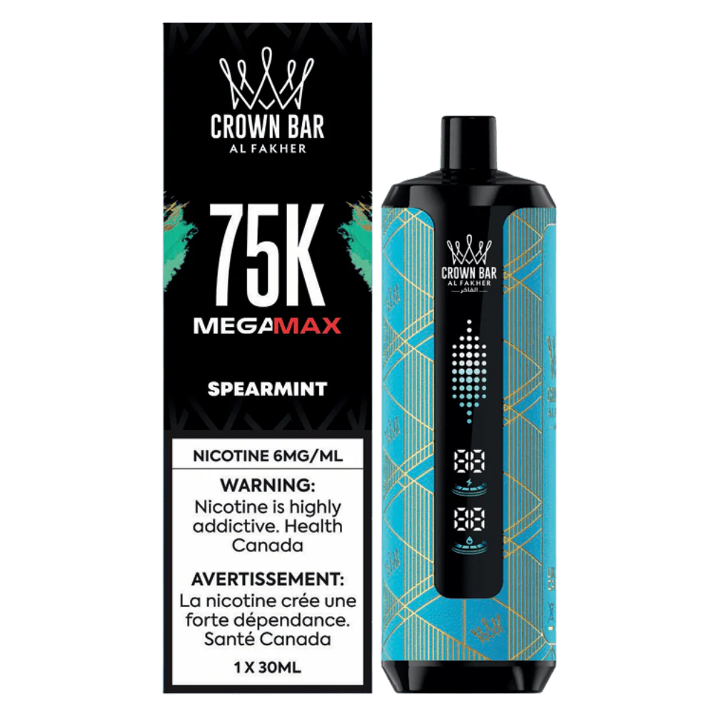 Al Fakher Crown Bar Mega Max 75k Disposable Vape - Spearmint | Al Fakher | Same-day GTA vape delivery