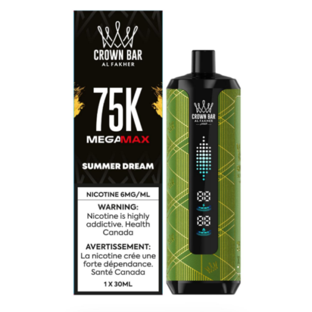 Al Fakher Crown Bar Mega Max 75k Disposable Vape - Summer Dream | Al Fakher | Same-day GTA vape delivery