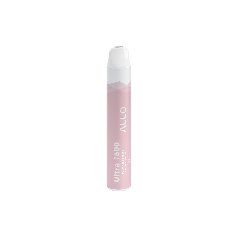 Allo Ultra 1600 White Strawberry 6mL 1600 Puffs 20mg