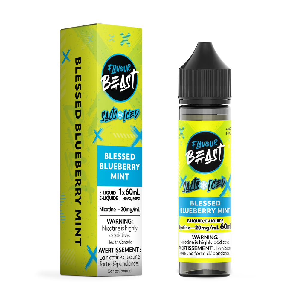 Flavour Beast Salts E-Liquid 60mL 20mg - Blessed Blueberry Mint Iced | Flavour Beast | Same-day GTA vape delivery