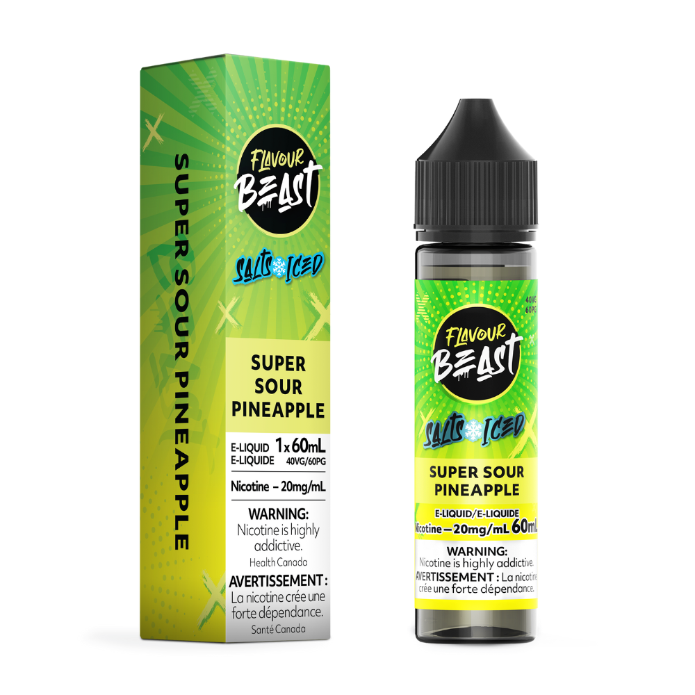 Flavour Beast Salts E-Liquid 60mL 20mg - Super Sour Pineapple Iced | Flavour Beast | Same-day GTA vape delivery