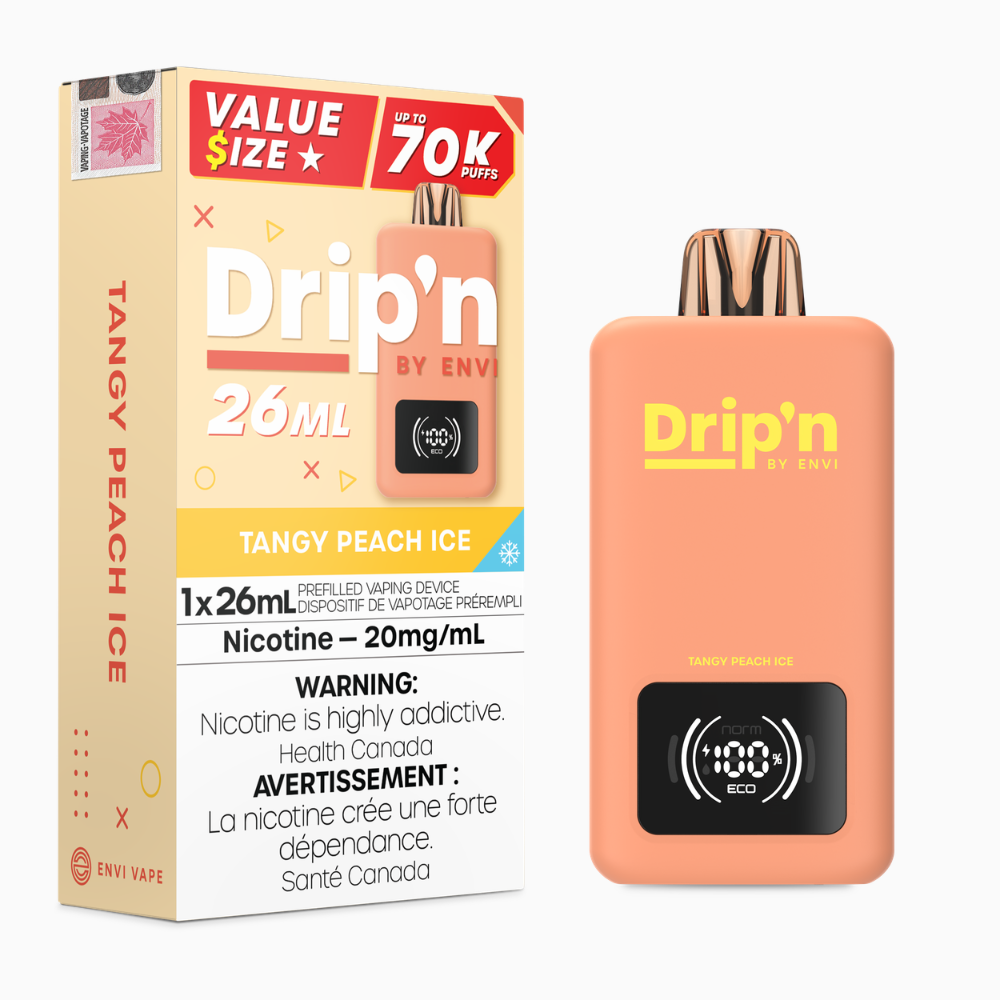 Drip'n By Envi 70k - Tangy Peach Ice disposable vape