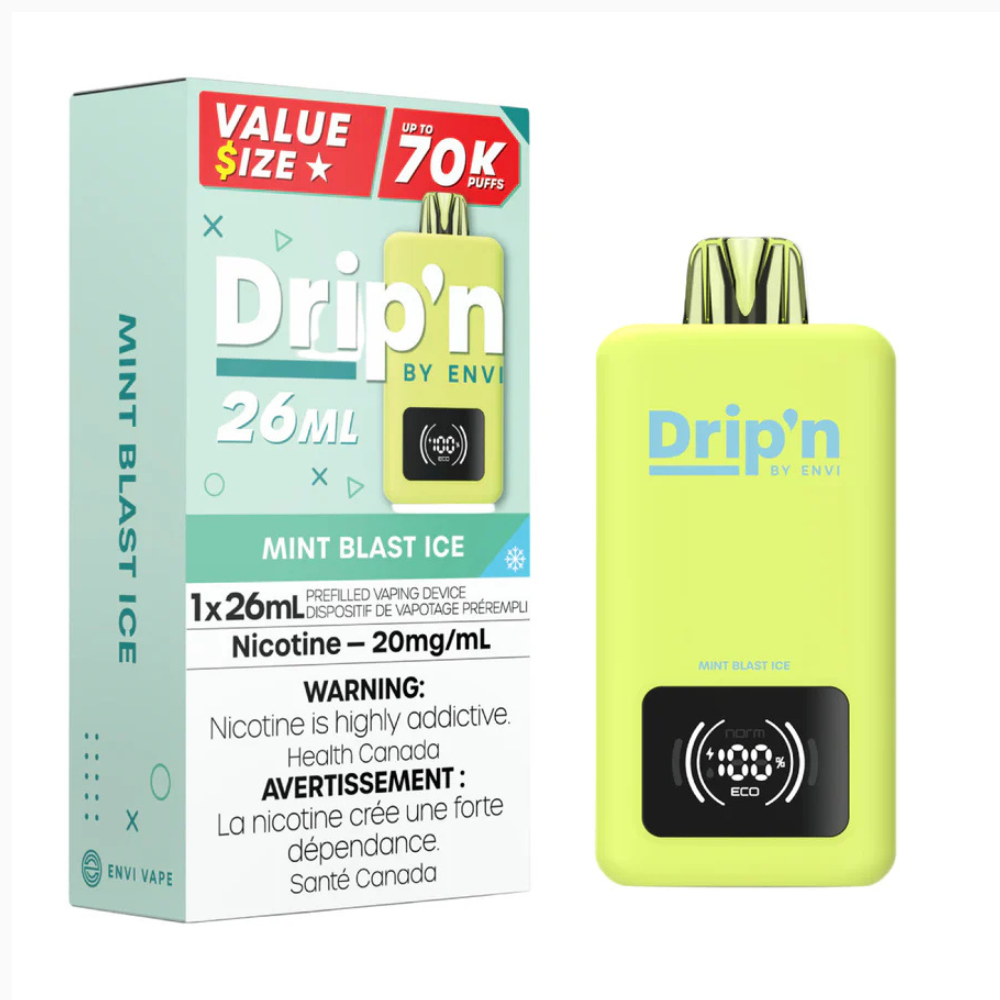 Drip'n By Envi  70k - Mint Blast Ice | Drip'n By Envi | Same-day GTA vape delivery