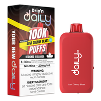 Drip'n Daily Disposable Vape - 100K Puffs - 30mL - Just Cherry Blast
