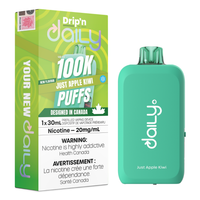 Drip'n Daily  Disposable Vape - 100K Puffs - 30mL - Just Apple Kiwi