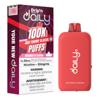 Drip'n Daily  Disposable Vape - 100K Puffs - 30mL - Just Cherry Classic