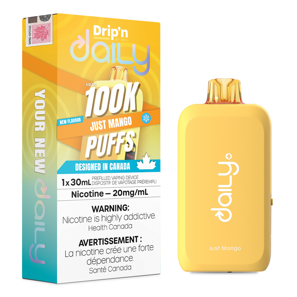 Drip'n Daily  Disposable Vape - 100K Puffs - 30mL - Just Mango