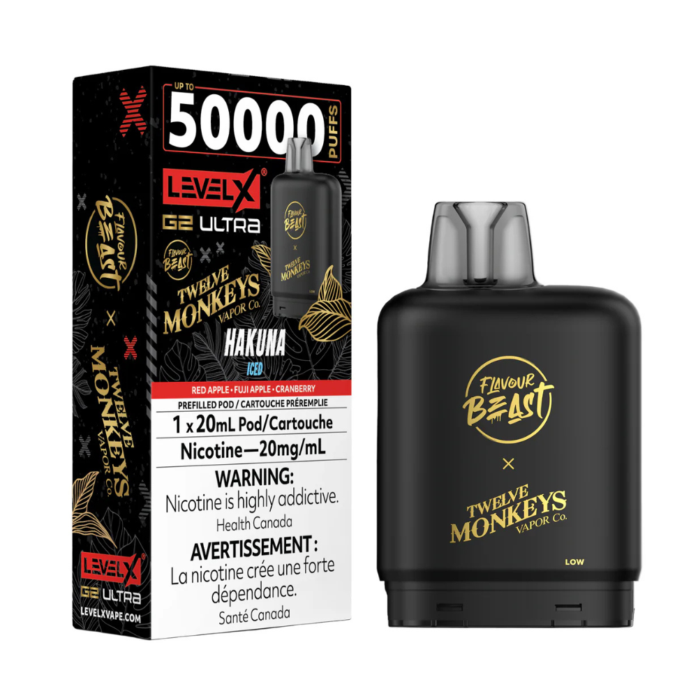 Flavour Beast Level X G2 Ultra X Twelve Monkeys - Hakuna Iced | Level x FB G2 Ultra | Same-day GTA vape delivery