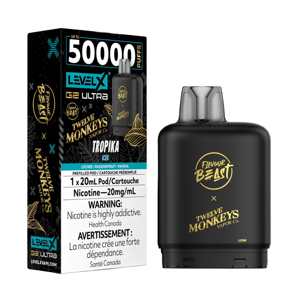 Flavour Beast Level X G2 Ultra X Twelve Monkeys - Tropica Iced | Level x FB G2 Ultra | Same-day GTA vape delivery