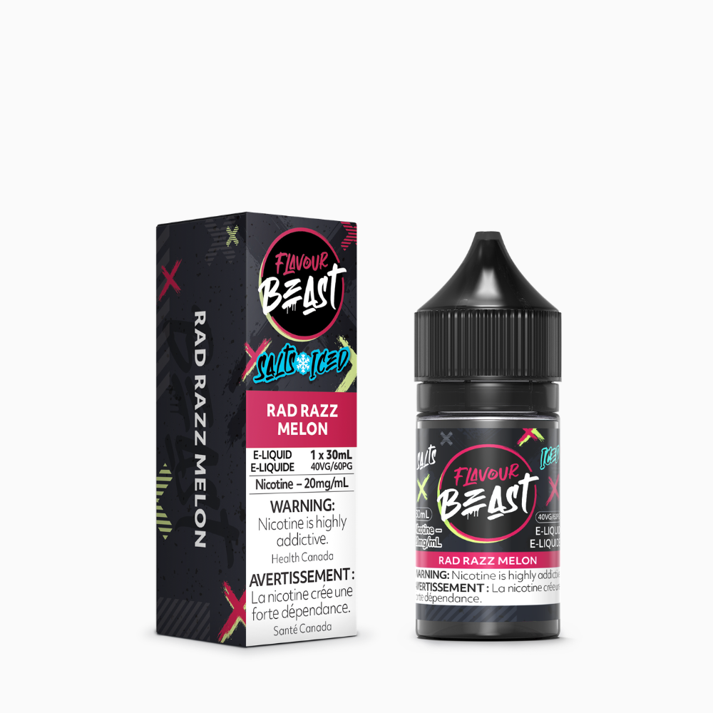 Flavour Beast Salts E-Liquid 30mL 20mg -Rad Razz Melon Iced e-liquid