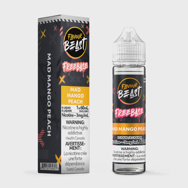 Flavour Beast Freebase E-Liquid 60mL 3mg - Mad Mango Peach