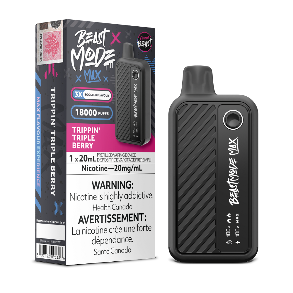Flavour Beast Beast Mode Max Trippin' Triple Berry 20mL 18000 Puffs 20mg | Flavour Beast | Same-day GTA vape delivery
