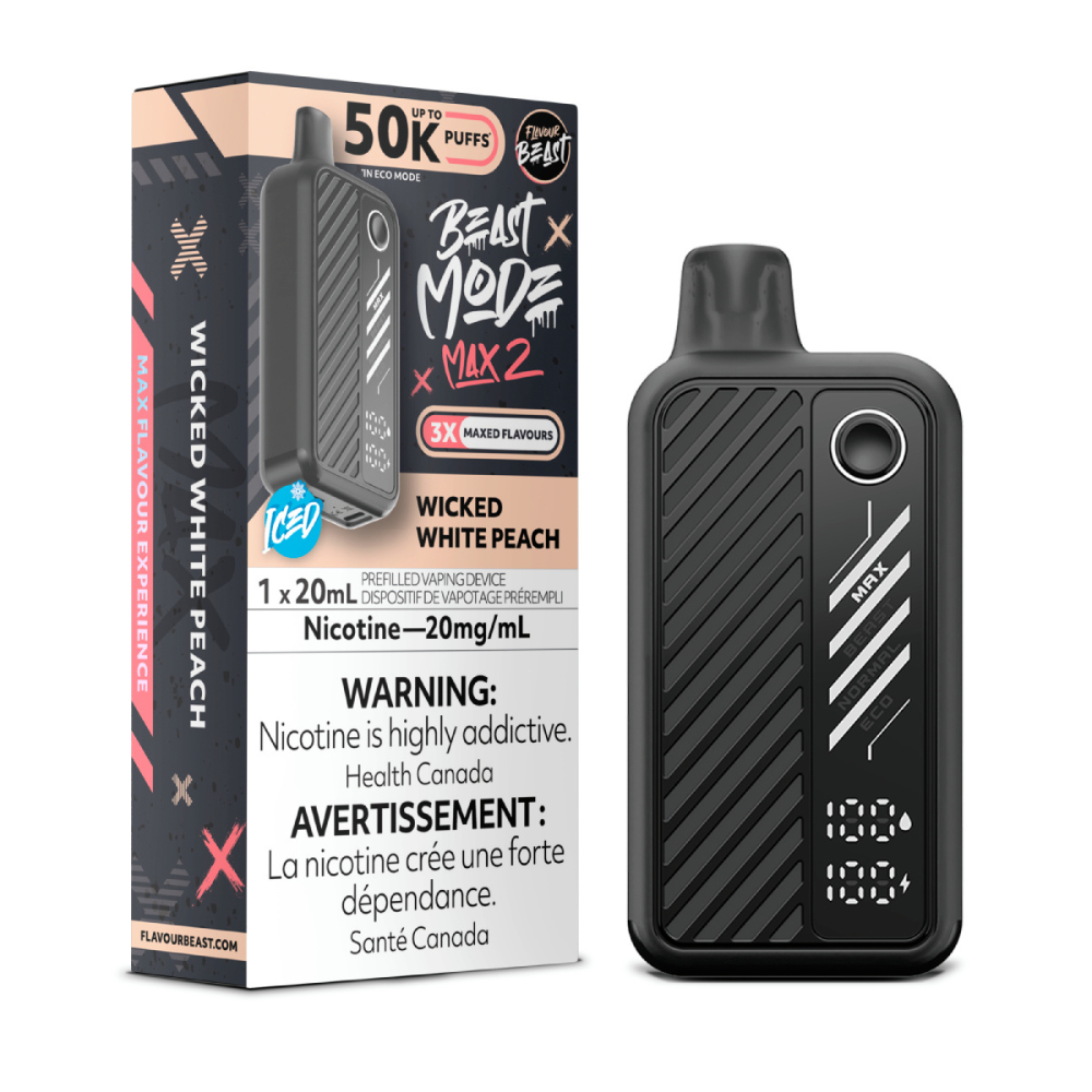 Flavour Beast Mode Max 2 - Wicked White Peach | Flavour Beast | Same-day GTA vape delivery
