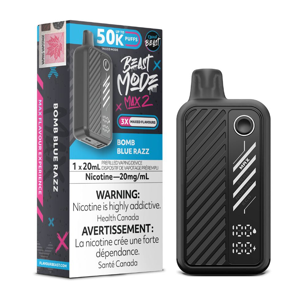 Flavour Beast Mode Max 2 - Bomb Blue Razz | Flavour Beast | Same-day GTA vape delivery