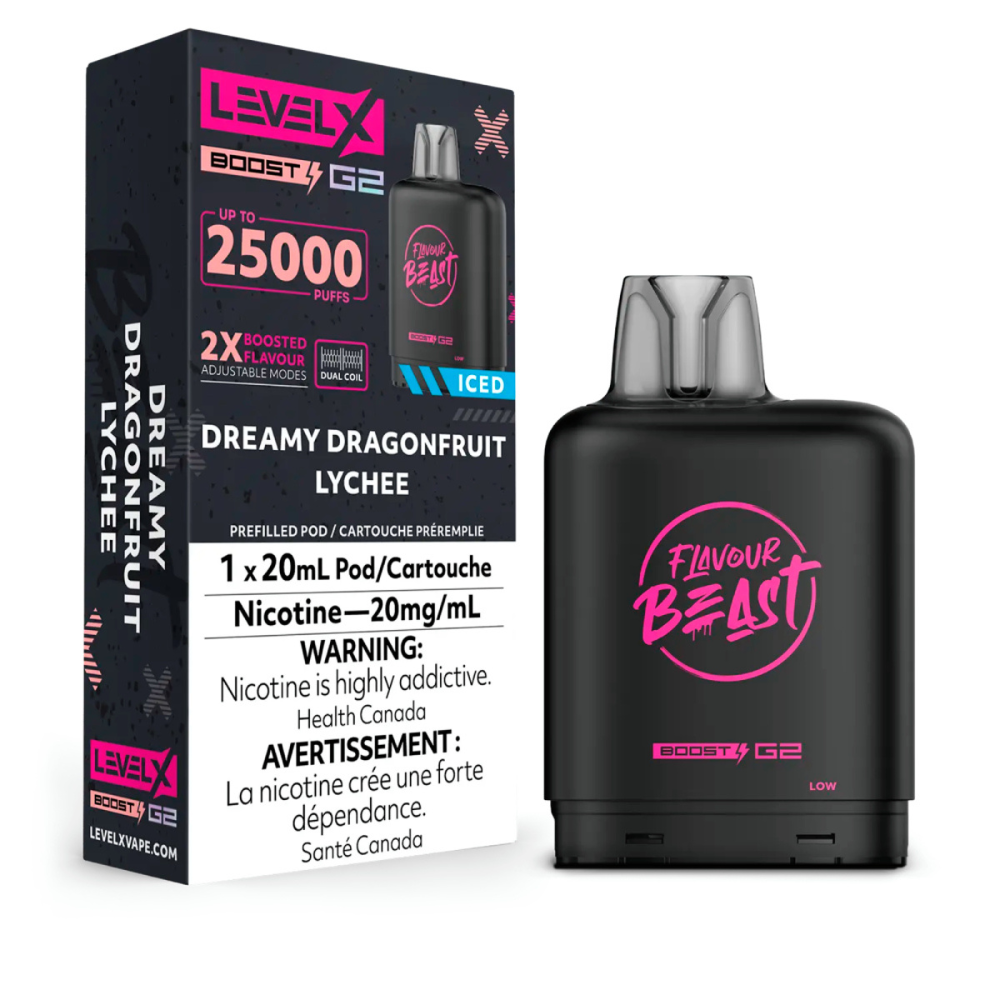 Level X Flavour Beast Boost G2 - Dreamy Dragonfruit Lychee | Level X FB Boost G2 | Same-day GTA vape delivery