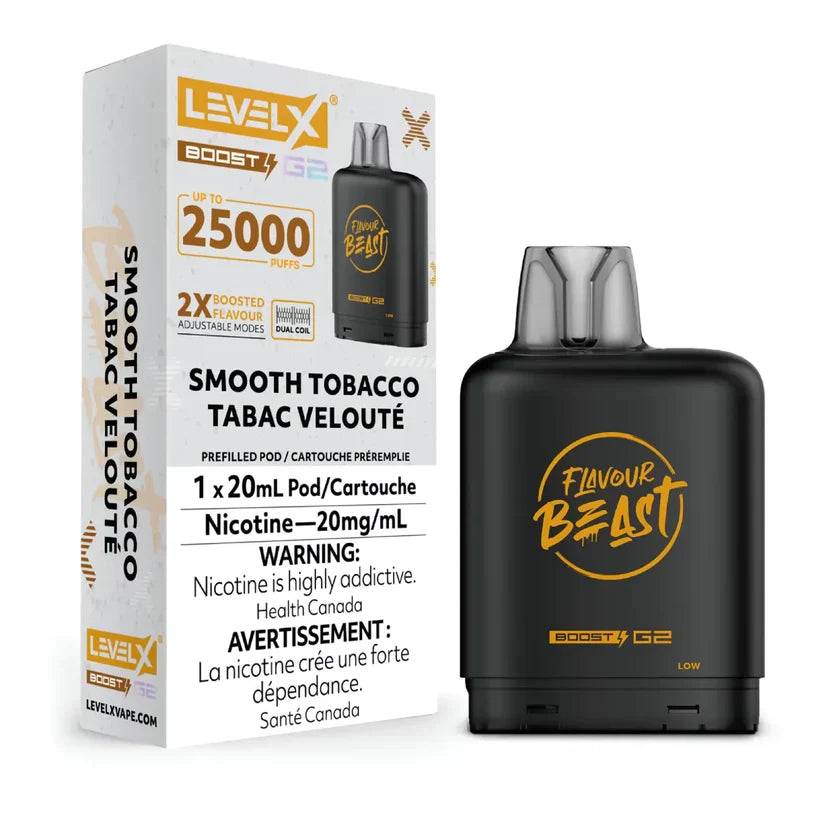 Level X Flavour Beast Unleashed Boost G2 - Smooth Tobacco | Level X FB Boost G2 | Same-day GTA vape delivery