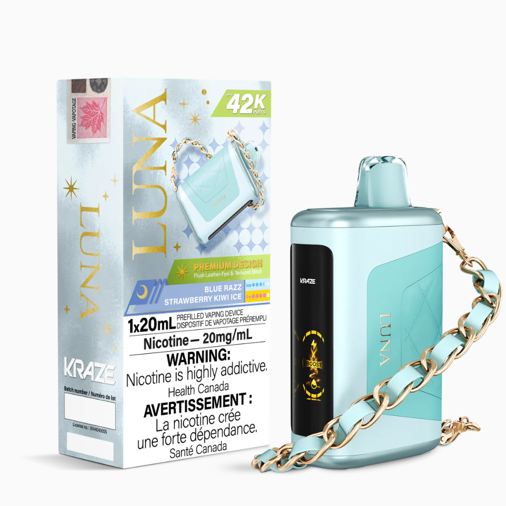 Kraze Luna 42K Puffs – Blue Razz Strawberry Kiwi Ice | Kraze | Same-day GTA vape delivery