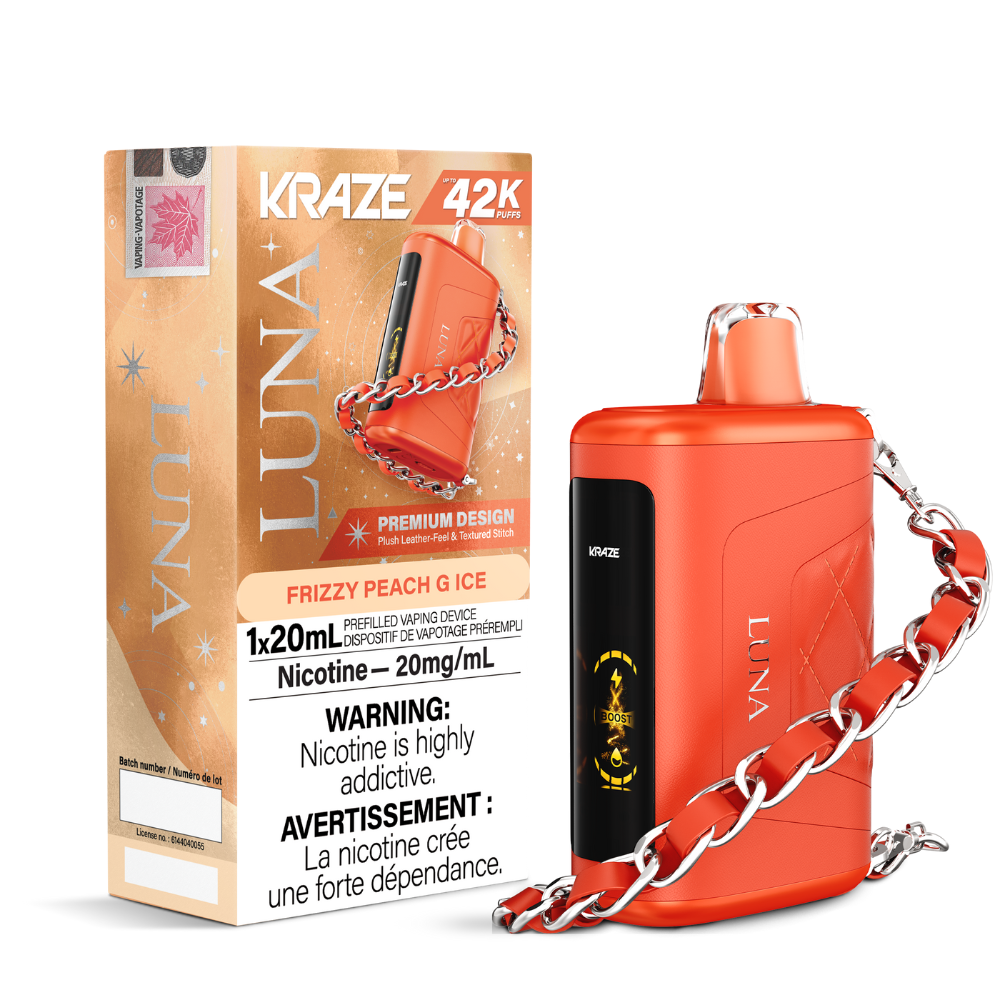 Kraze Luna 42K Puffs - Frizzy Peach G Ice | Kraze | Same-day GTA vape delivery