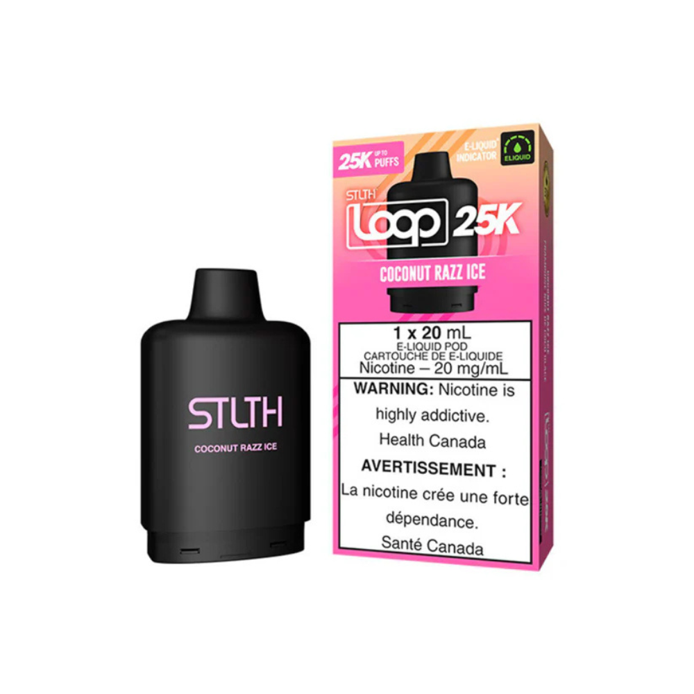 STLTH 25k Loop Pre-filled Vape Pod - Coconut Razz Ice | STLTH | Same-day GTA vape delivery