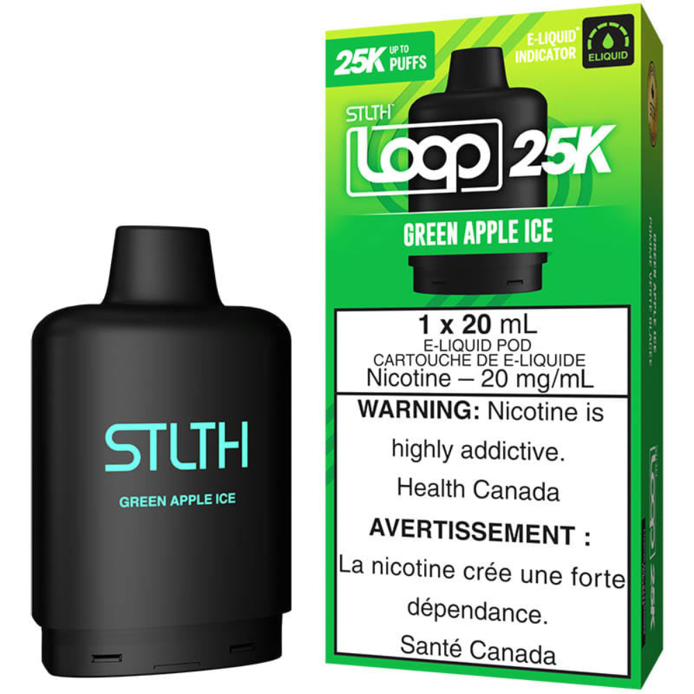 STLTH 25k Loop Pre-filled Vape Pod - Green Apple Ice | STLTH | Same-day GTA vape delivery