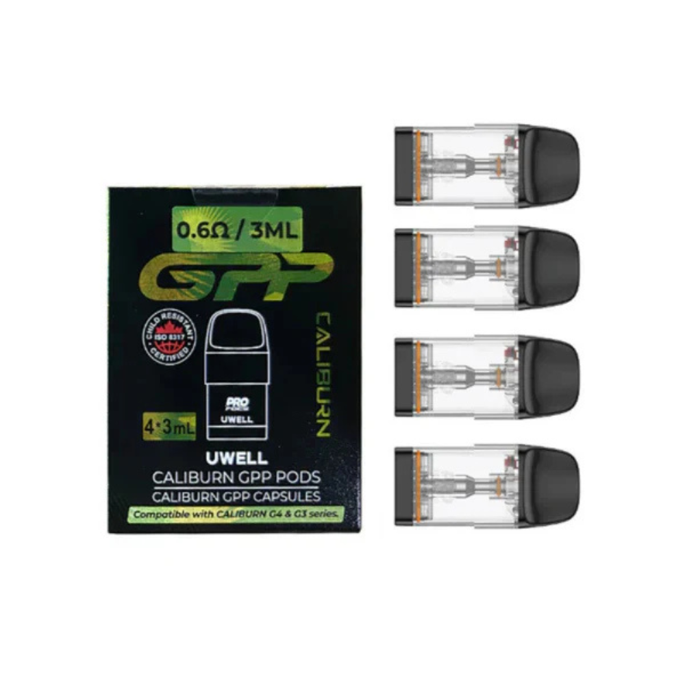 UWELL Caliburn GPP Replacement Pods ( 4 Pack) | U WELL | Same-day GTA vape delivery